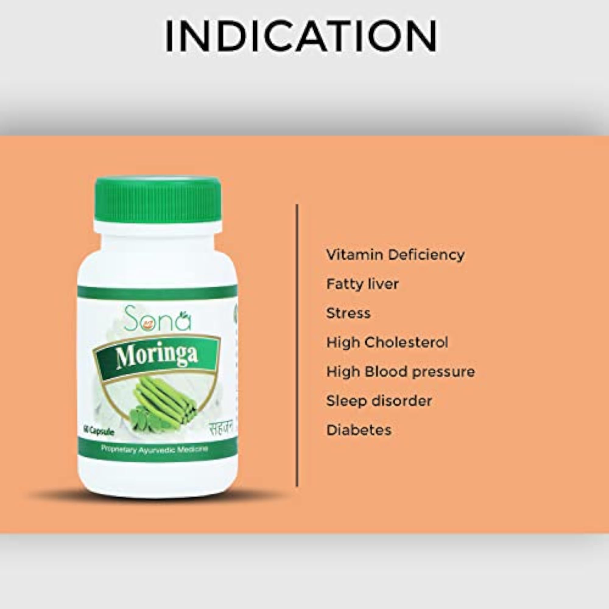 SONA HEALTH CARE Moringa Capsules, 60 Capsules